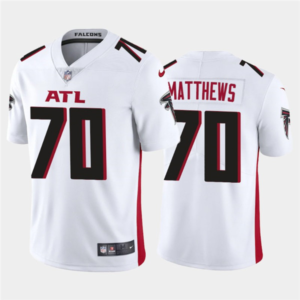 Men's Atlanta Falcons #70 Jake Matthews 2020 White Vapor Untouchable Limited Stitched NFL Jersey