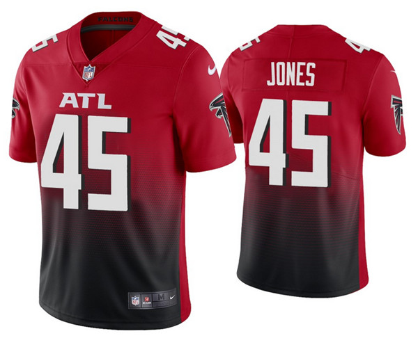 Men's Atlanta Falcons #45 Deion Jones 2020 Red Vapor Untouchable Limited Stitched NFL Jersey