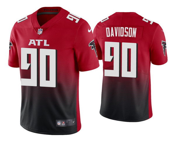 Men's Atlanta Falcons #90 Marlon Davidson 2020 Red Vapor Untouchable Limited Stitched NFL Jersey