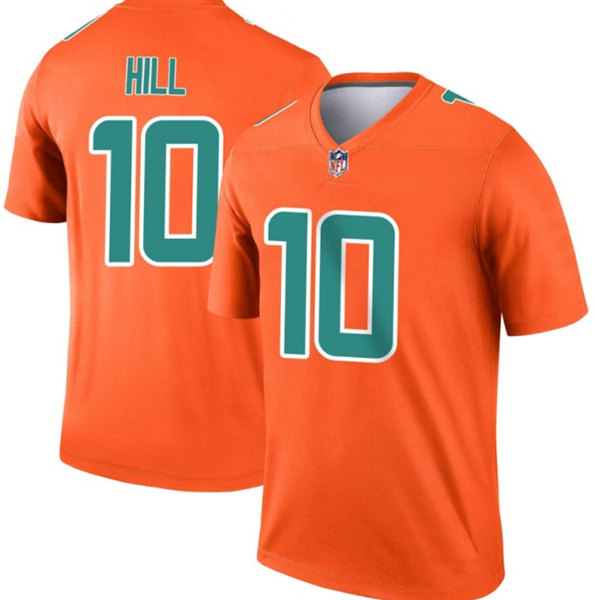 Men’s Miami Dolphins #10 Tyreek Hill Orange Inverted Legend Stitched Football Jersey
