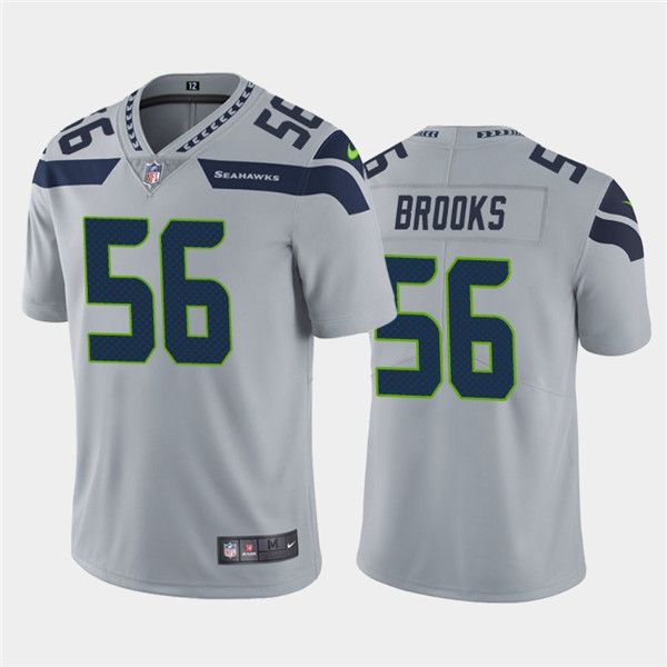 Men's Seattle Seahawks #56 Jordyn Brooks Gray Vapor Untouchable Limited Stitched NFL Jersey