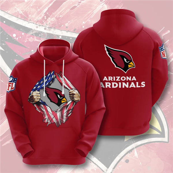 Men's Arizona Cardinals Red 3D Trending T-Shirt NFL Hoodie