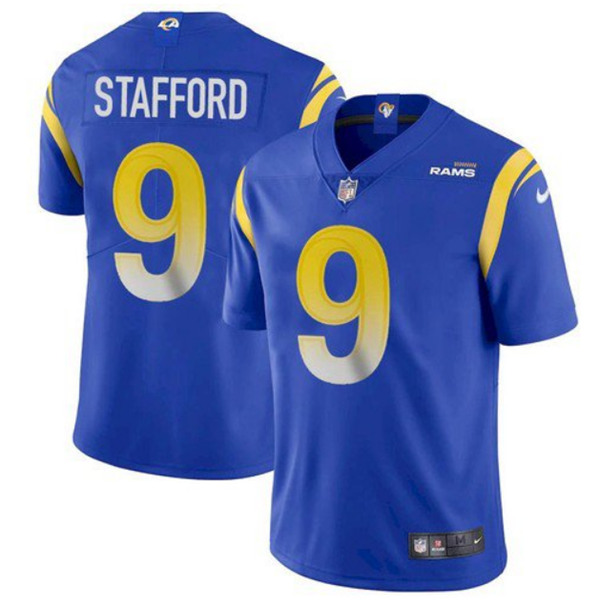 Men's Los Angeles Rams #9 Matthew Stafford Royal Stitched Jersey