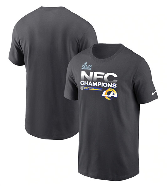 Men's Los Angeles Rams 2022 Black NFC Champions T-Shirt