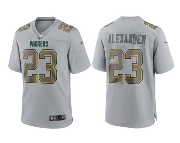 Men's Green Bay Packers #23 Jaire Alexander Gray Atmosphere Fashion Stitched Game Jersey