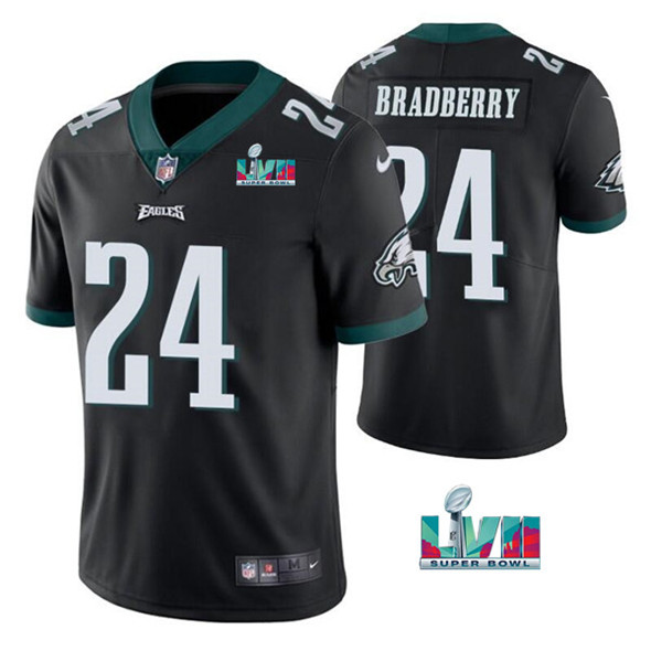 Men's Philadelphia Eagles #24 James Bradberry Black Super Bowl LVII Vapor Untouchable Limited Stitched Jersey