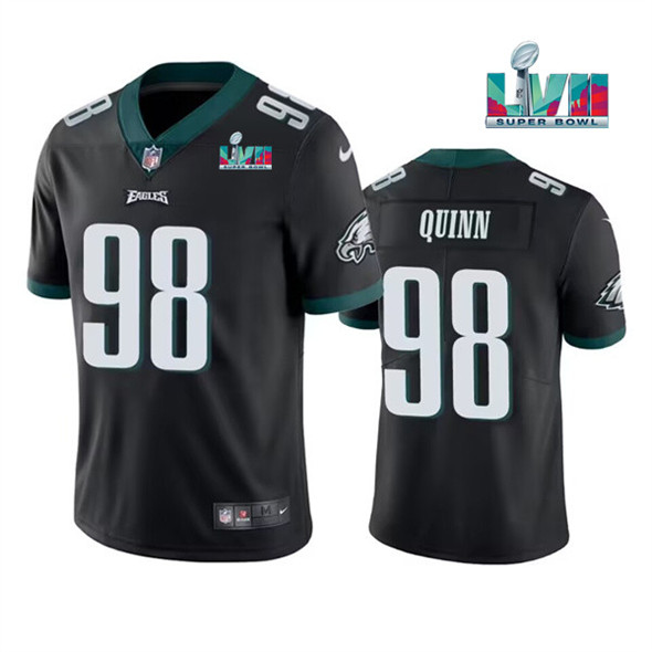 Men's Philadelphia Eagles #98 Robert Quinn Black Super Bowl LVII Vapor Untouchable Limited Stitched Jersey