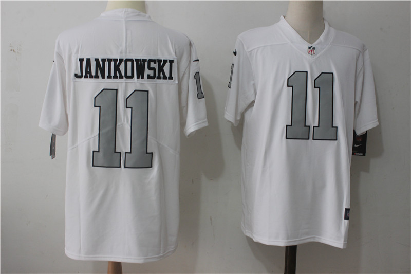 Men's Nike Oakland Raiders #11 Sebastian Janikowski White Stitched NFL Vapor Untouchable Limited Jersey
