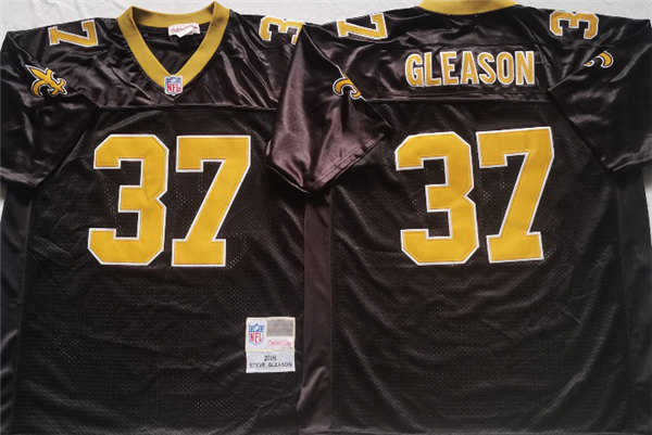 Men's New Orleans Saints #37 GLEASON Black Stitched Jersey