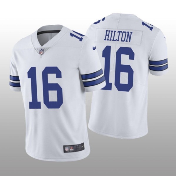 Men's Dallas Cowboys #16 T.Y. Hilton White Vapor Untouchable Stitched Jersey