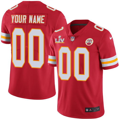 Men's Kansas City Chiefs Customized Red 2021 Super Bowl LV Limited Stitched NFL Jersey (Check description if you want Women or Youth size)