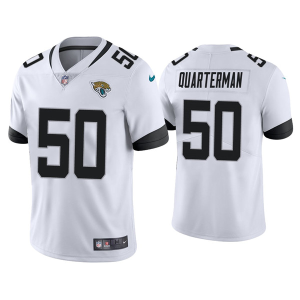 Men's Jacksonville Jaguars #50 Shaquille Quarterman White Vapor Untouchable Limited Stitched Jersey
