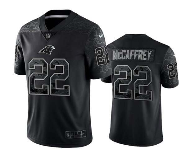 Men's Carolina Panthers ACTIVE PLAYER Custom Black Reflective Limited Football Stitched Jersey