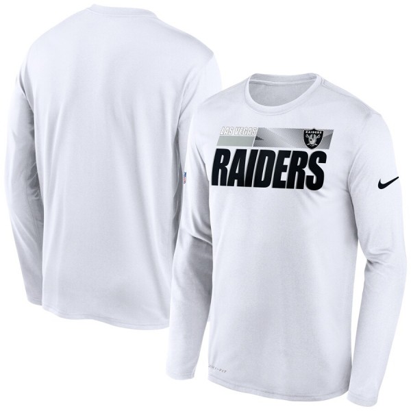 Men's Las Vegas Raiders White Long Sleeve T-Shirt