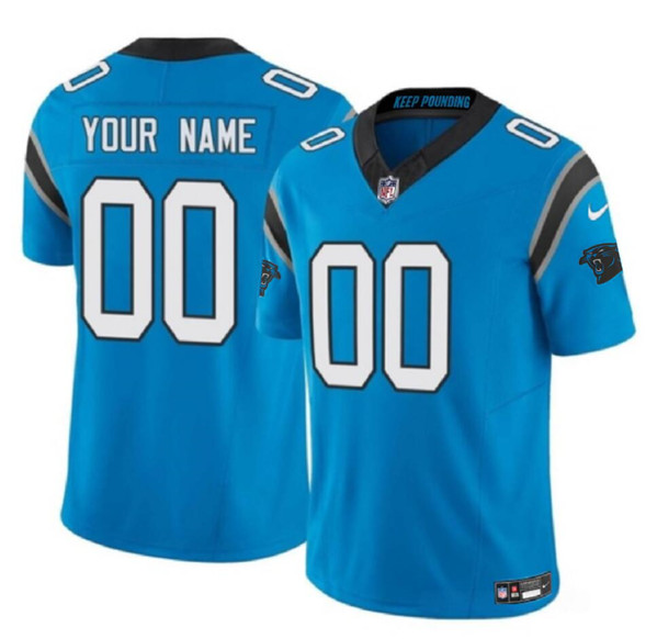 Men's Carolina Panthers ACTIVE PLAYER Custom Blue 2023 F.U.S.E. Vapor Untouchable Limited Football Stitched Jersey