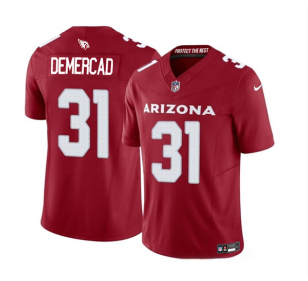 Men's Arizona Cardinals #31 Emari Demercado Red 2023 F.U.S.E. Vapor Untouchable Limited Football Stitched Jersey
