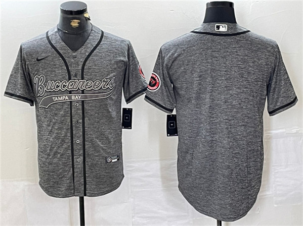 Men's Tampa Bay Buccaneers Blank Gray Cool Base Baseball Stitched Jersey