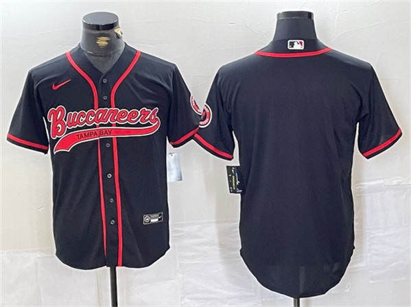 Men's Tampa Bay Buccaneers Blank Black Cool Base Baseball Stitched Jersey