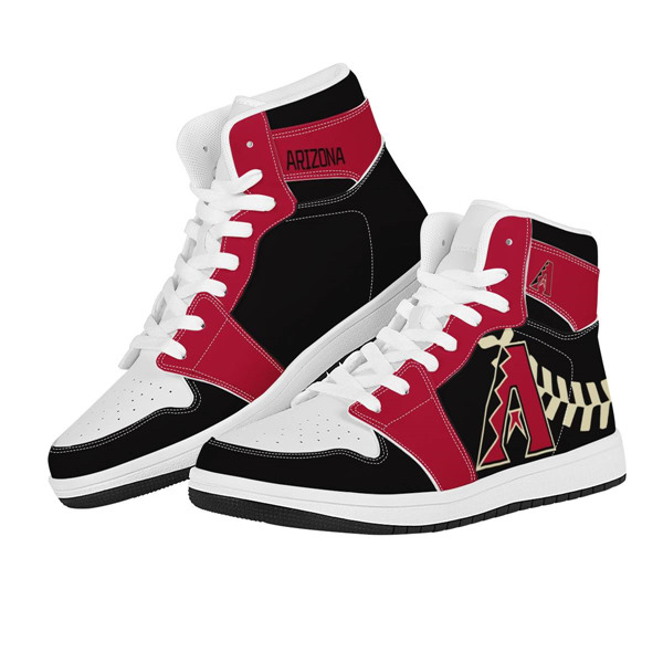 Men's Arizona Diamondbacks AJ High Top Leather Sneakers 002