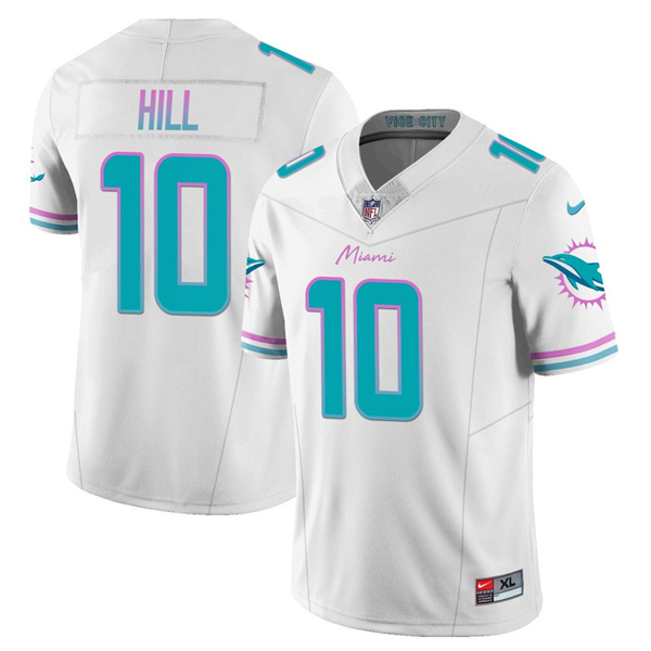 Men's Miami Dolphins #10 Tyreek Hill White 2023 F.U.S.E Alternate Vapor Limited Football Stitched Jersey