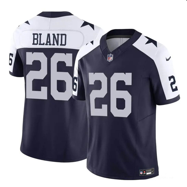 Men's Dallas Cowboys #26 DaRon Bland White/Navy 2023 F.U.S.E. Vapor Untouchable Limited Football Stitched Jersey