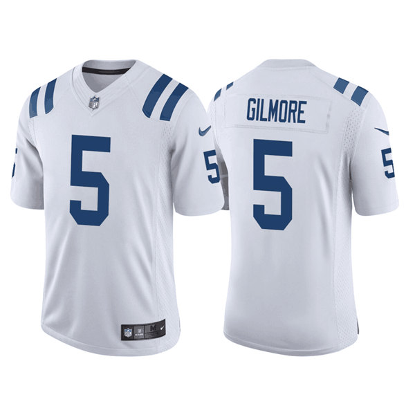 Men's Indianapolis Colts #5 Stephon Gilmore White Stitched Game Jersey