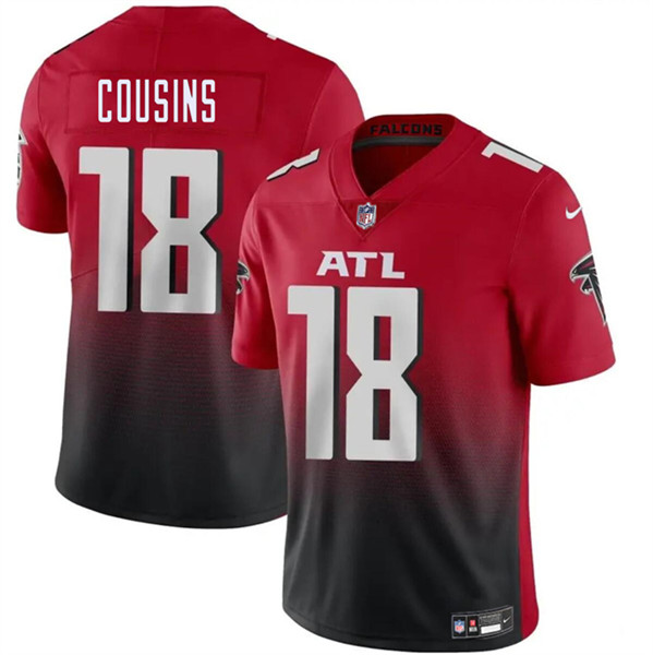 Men's Atlanta Falcons #18 Kirk Cousins Red/Black Vapor Untouchable Limited Football Stitched Jersey