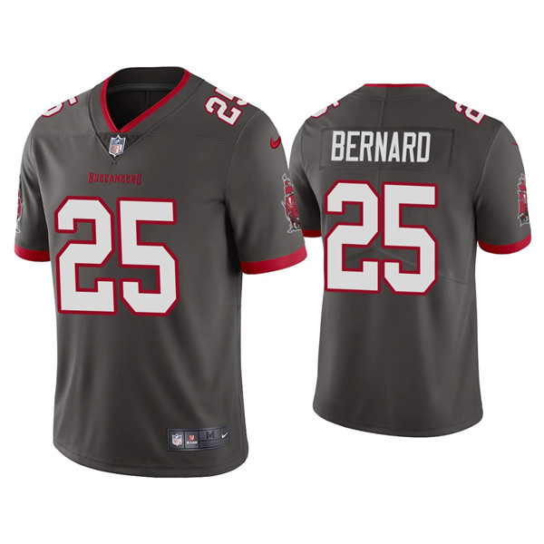 Men's Tampa Bay Buccaneers #25 Giovani Bernard Gray Vapor Untouchable Limited Stitched Jersey