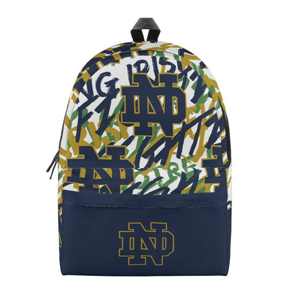 Notre Dame Fighting Irish All Over Print Cotton Backpack 001