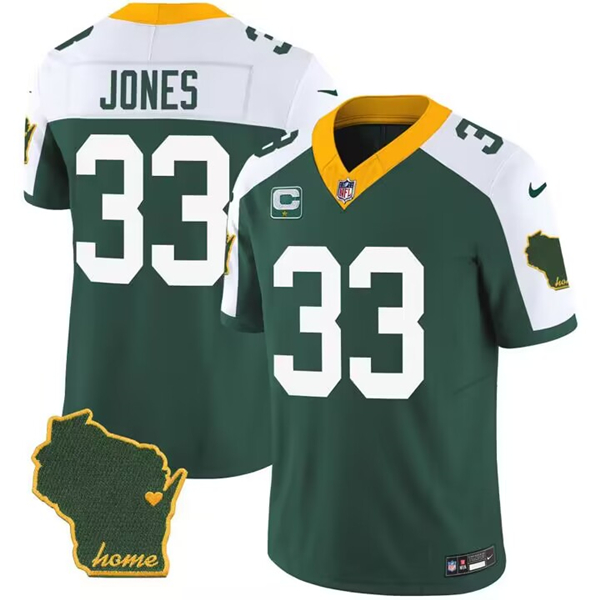 Men's Green Bay Packers #33 Aaron Jones Green 2023 F.U.S.E. Vapor Untouchable Limited Stitched Jersey