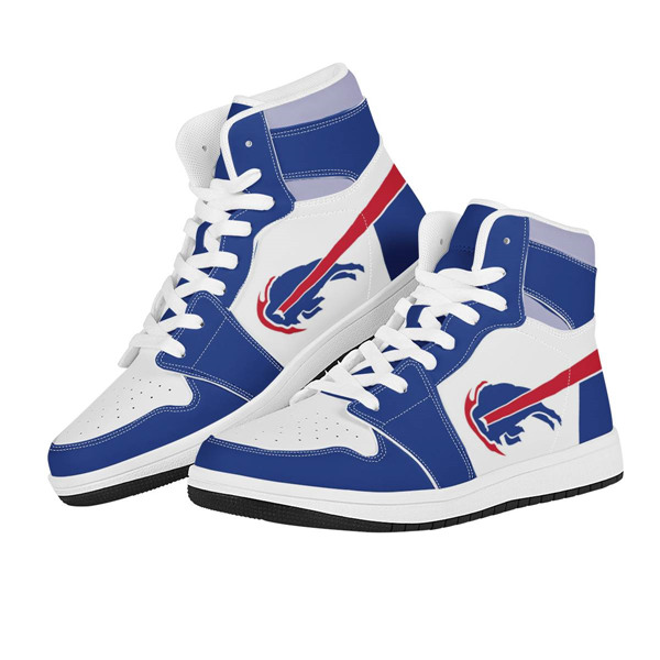 Men's Buffalo Bills AJ High Top Leather Sneakers 002