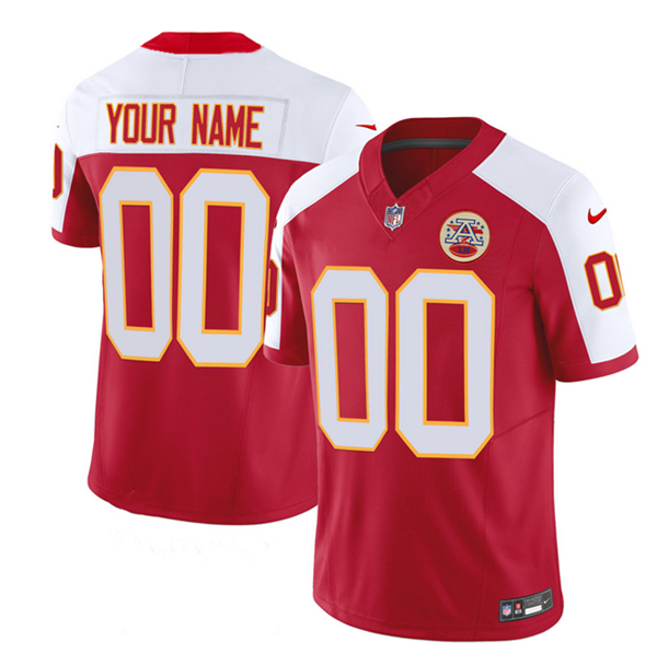 Men’s Kansas City Chiefs Active Player Custom Red/White 2023 F.U.S.E. Vapor Untouchable Limited Football Stitched Jersey