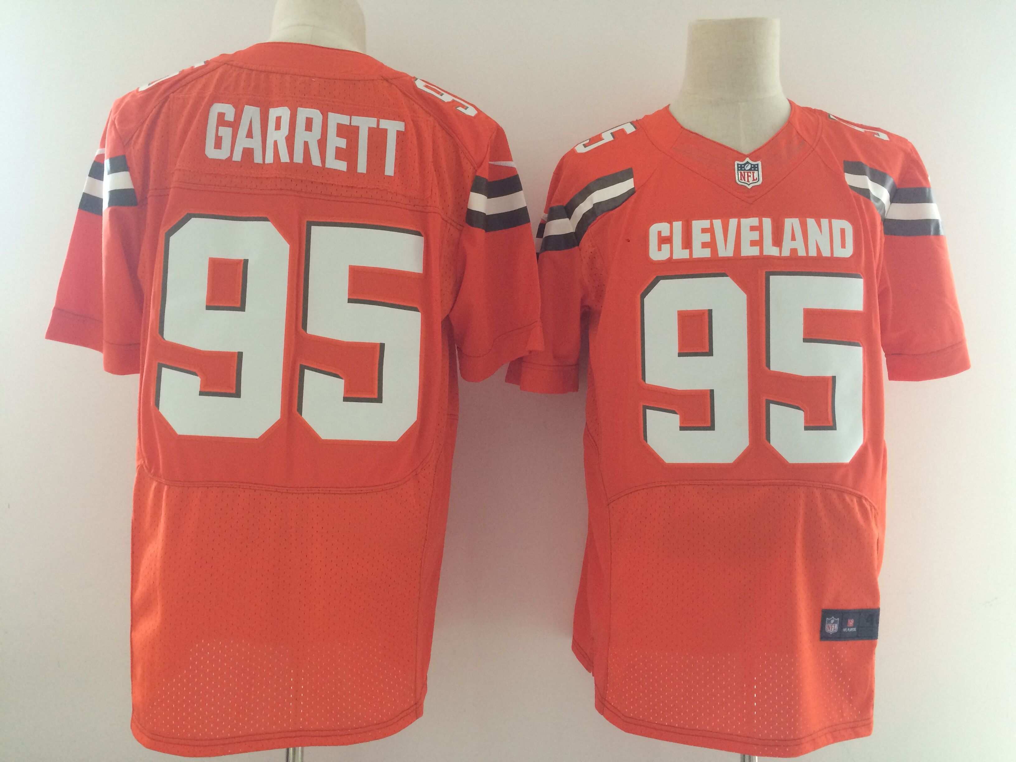 Men's Nike Cleveland Browns #95 Myles Garrett Orange 2017 Stitched NFL Elite Jersey