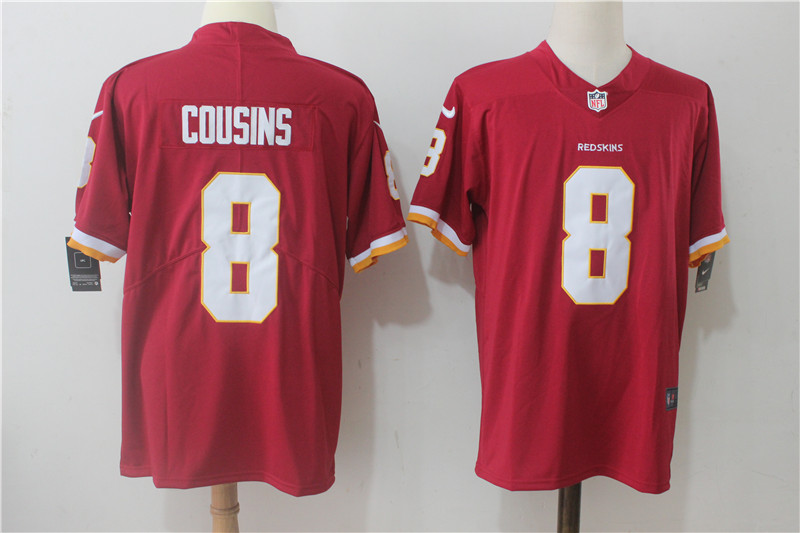 Men's Nike Washington Redskins #8 Kirk Cousins Red Alternate Stitched NFL Vapor Untouchable Limited Jersey