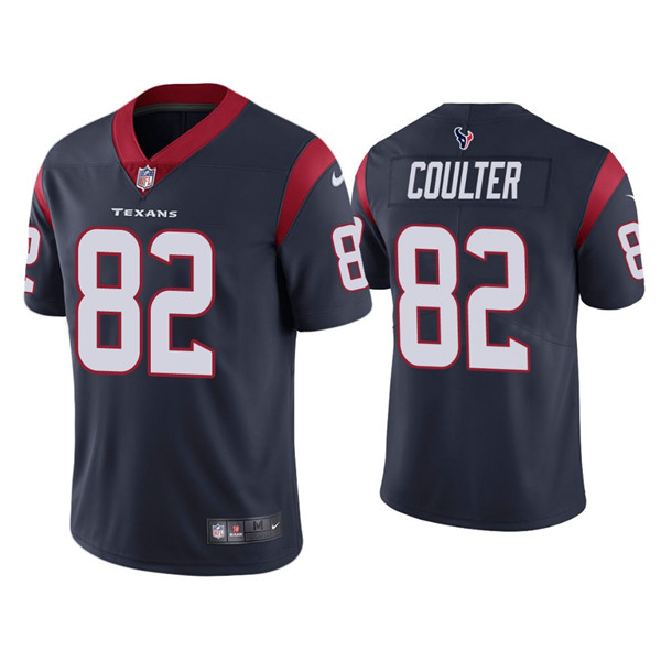 Men's Houston Texans #82 Isaiah Coulter Navy Vapor Untouchable Limited Stitched Jersey