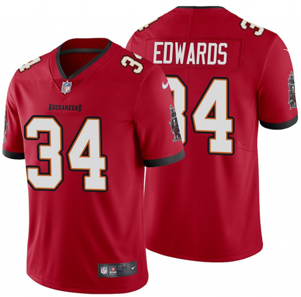 Men's Tampa Bay Buccaneers #34 Mike Edwards 2020 Red Vapor Untouchable Limited Stitched Jersey