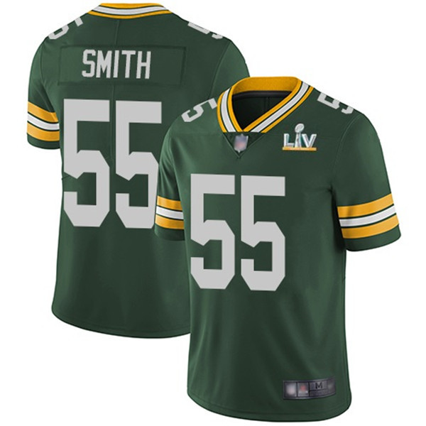 Men's Green Bay Packers #55 Za'Darius Smith Green 2021 Super Bowl LV Stitched NFL Jersey