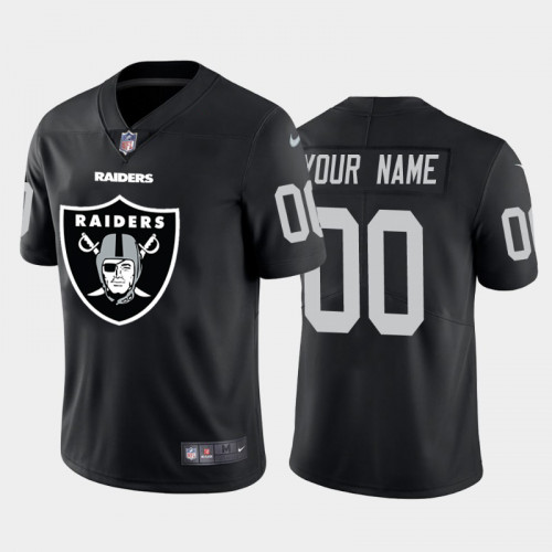 Men's Las Vegas Raiders Customized Black 2020 Team Big Logo Stitched Limited Jersey (Check description if you want Women or Youth size)