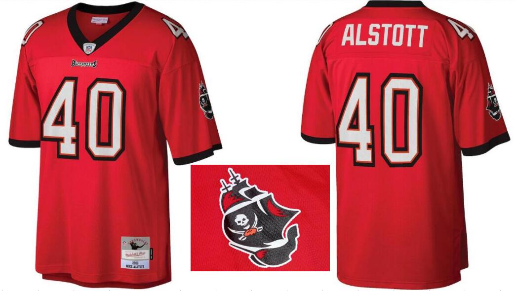 Men's Tampa Bay Buccaneers #40 Mike Alstott Red Stitched Jersey