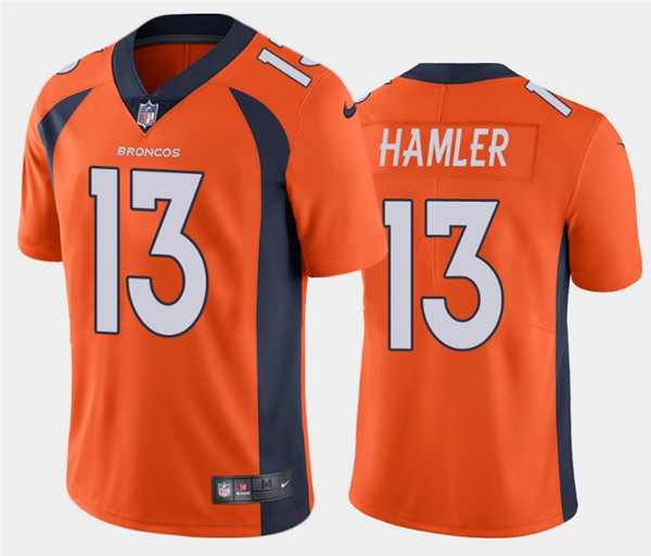 Men S Denver Broncos 13 Kj Hamler Orange Vapor Untouchable Limited