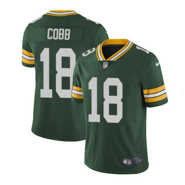 Men's Green Bay Packers #18 Randall Cobb Green Vapor Untouchable Stitched Limited Jersey