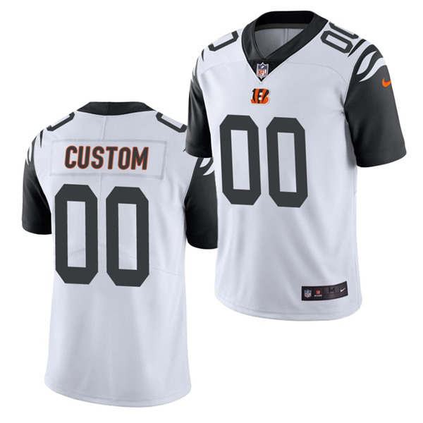 Men's Cincinnati Bengals ACTIVE PLAYER Custom White Limited Stitched Jersey (Check description if you want Women or Youth size)