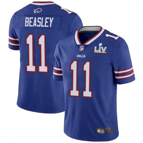 Men's Buffalo Bills #11 Cole Beasley Blue 2021 Super Bowl LV Stitched NFL Jersey