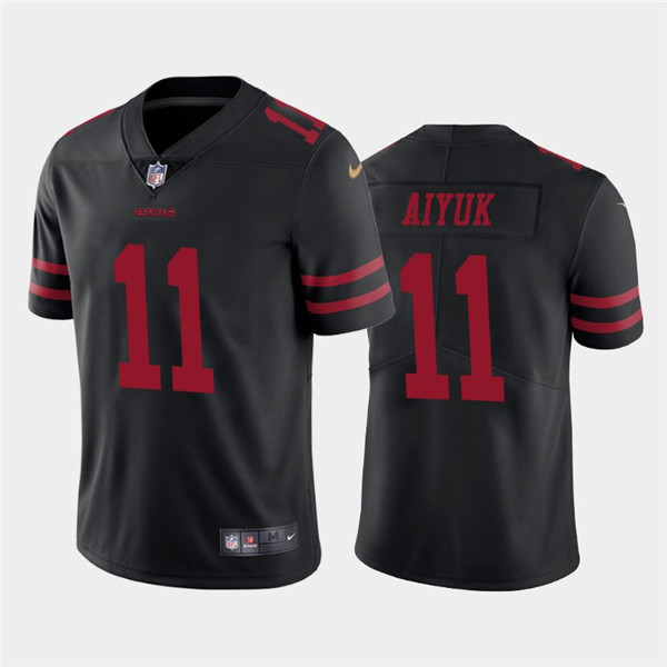 Men's San Francisco 49ers #11 Brandon Aiyuk 2020 Black Draft Vapor Limited Stitched NFL Jersey