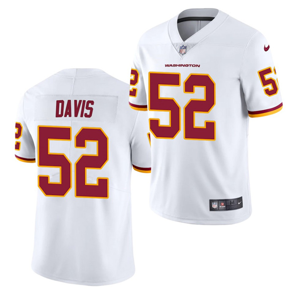Men's Washington Football Team #52 Jamin Davis White 2021 NFL Draft Limited Stitched Jersey