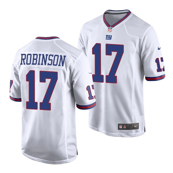 Men's New York Giants #17 Wan'Dale Robinson White Color Rush Limited Stitched Jersey