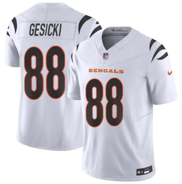 Men's Cincinnati Bengals #88 Mike Gesicki White 2024 F.U.S.E. Vapor Untouchable Limited Stitched Jersey