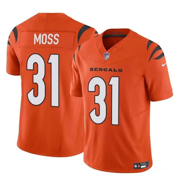 Men's Cincinnati Bengals #31 Zack Moss Orange 2024 F.U.S.E. Vapor Untouchable Limited Stitched Jersey