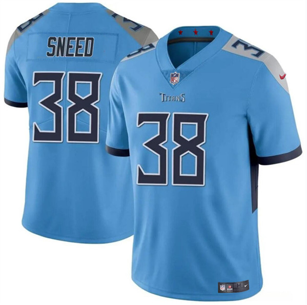 Men's Tennessee Titans #38 L'Jarius Sneed Blue Vapor Limited Football Stitched Jersey
