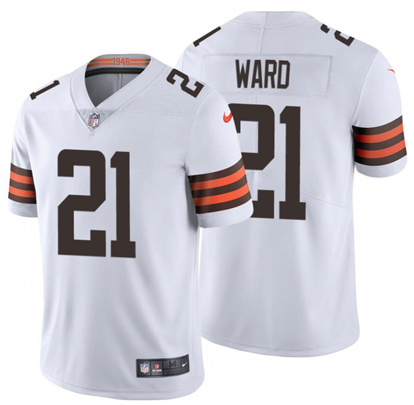 Men's Cleveland Browns #21 Denzel Ward 2020 New White Vapor Untouchable Limited Stitched Jersey